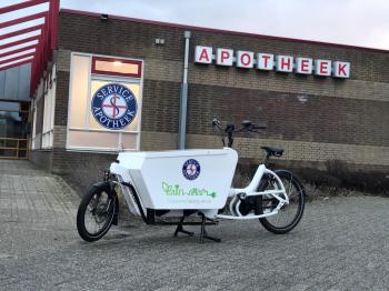 Belettering bezorgfiets 