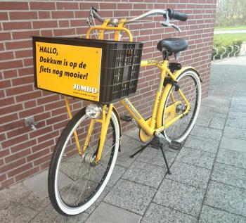 Belettering bezorgfiets 